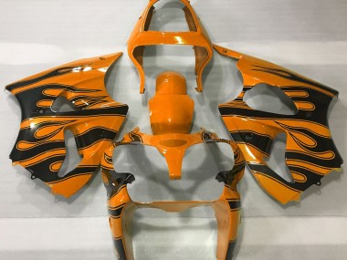 00-02 Orange & Schwarz Flamme ZX6R Motorrad Verkleidung