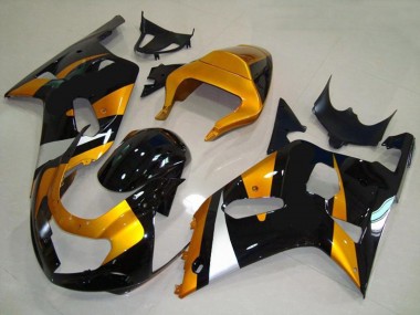 01-03 Gold & Schwarz GSXR 600-750 Motorrad Verkleidung