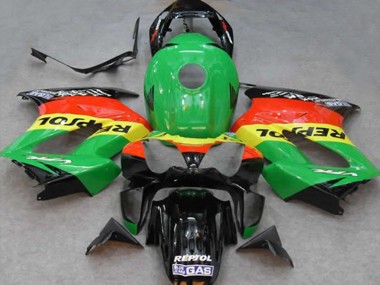 02-12 Grün Repsol VFR800 Motorrad Verkleidung