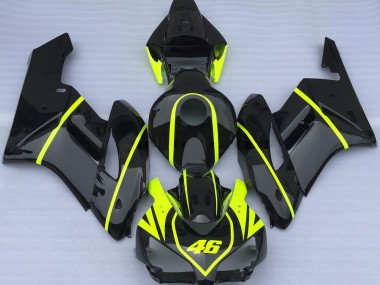 04-05 Ganz In Schwarz & High Viz 46 CBR1000RR Motorrad Verkleidung