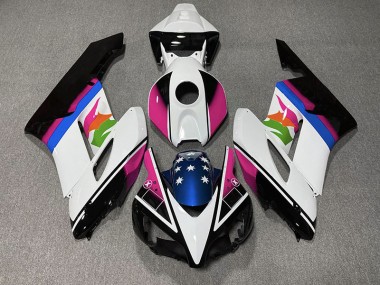 04-05 Pink & Blaue Flagge CBR1000RR Motorrad Verkleidung