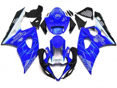 05-06 Blau & Weiß Corona Stil GSXR 1000 Motorrad Verkleidung