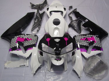 05-06 Rosa Splatter Auf Glanz Schwarz CBR600RR Motorrad Verkleidung
