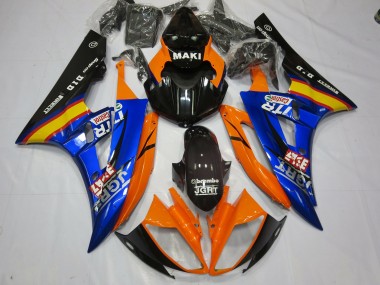 06-07 Blauorange R6 Motorrad Verkleidung