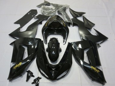 06-07 Glänzendes Schwarzes Gold ZX10R Motorrad Verkleidung
