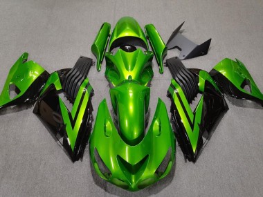 06-11 Hellgrün & Schwarz ZX14R Motorrad Verkleidung