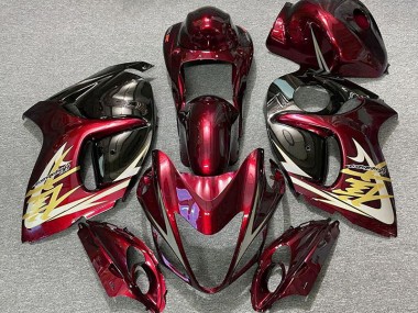 08-20 Tiefrot & Gold GSXR 1300 Motorrad Verkleidung
