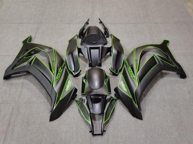 11-15 Matt Schwarzes & Grünes Futter ZX10R Motorrad Verkleidung