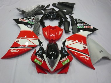 12-14 Rot-Weiß Yamalube R1 Motorrad Verkleidung
