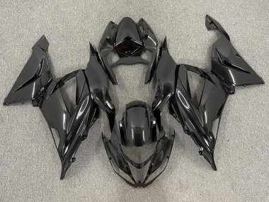 13-18 Schwarz-Einfarbig Glänzend ZX6R Motorrad Verkleidung