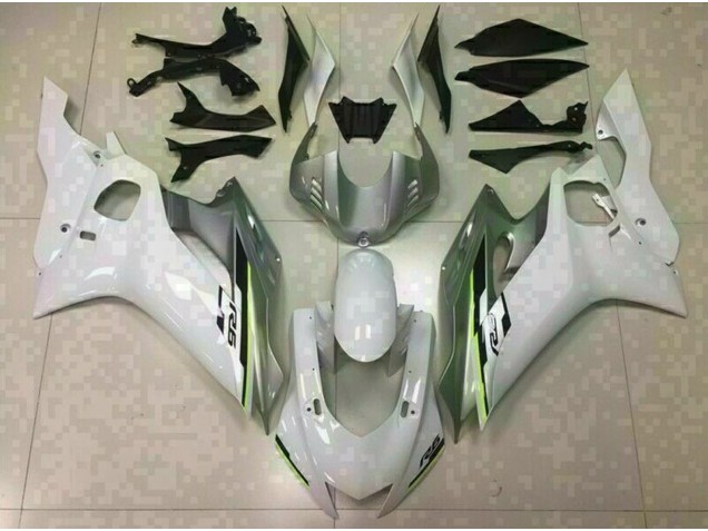17-21 Glänzend Weiß & Silber R6 Motorrad Verkleidung