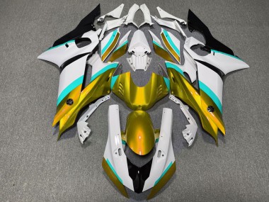 17-21 Gold & Hellblau Glanz R6 Motorrad Verkleidung