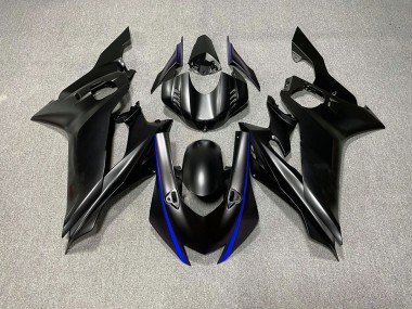 17-21 Matt Schwarze & Blaue Akzente R6 Motorrad Verkleidung