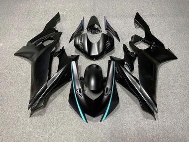 17-21 Matt Schwarze & Blaugrüne Akzente R6 Motorrad Verkleidung