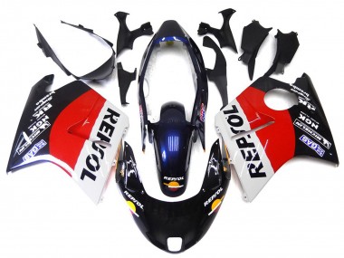 96-07 Rot Schwarz & Weiß Repsol CBR1100XX Motorrad Verkleidung